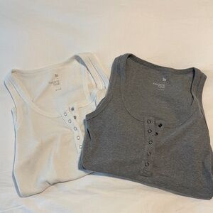 SO Women's Tank Tops in White and Gray